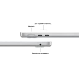MacBook Air 15 (M3, 2024) 8/256GB, Silver - вид 3